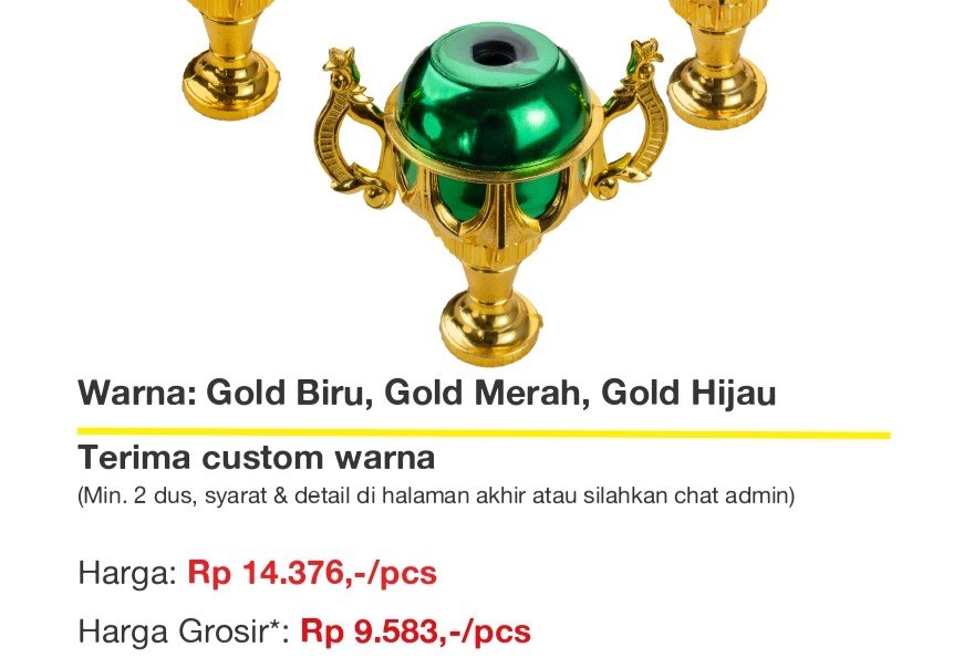 Harga Piala Custom Sparepart Piala Terlengkap