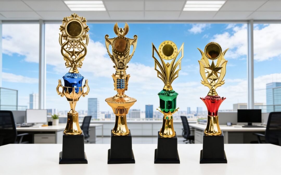 Produsen Piala Custom Kenang-Kenangan Premium: Solusi Cepat Piala Perpisahan Kantor