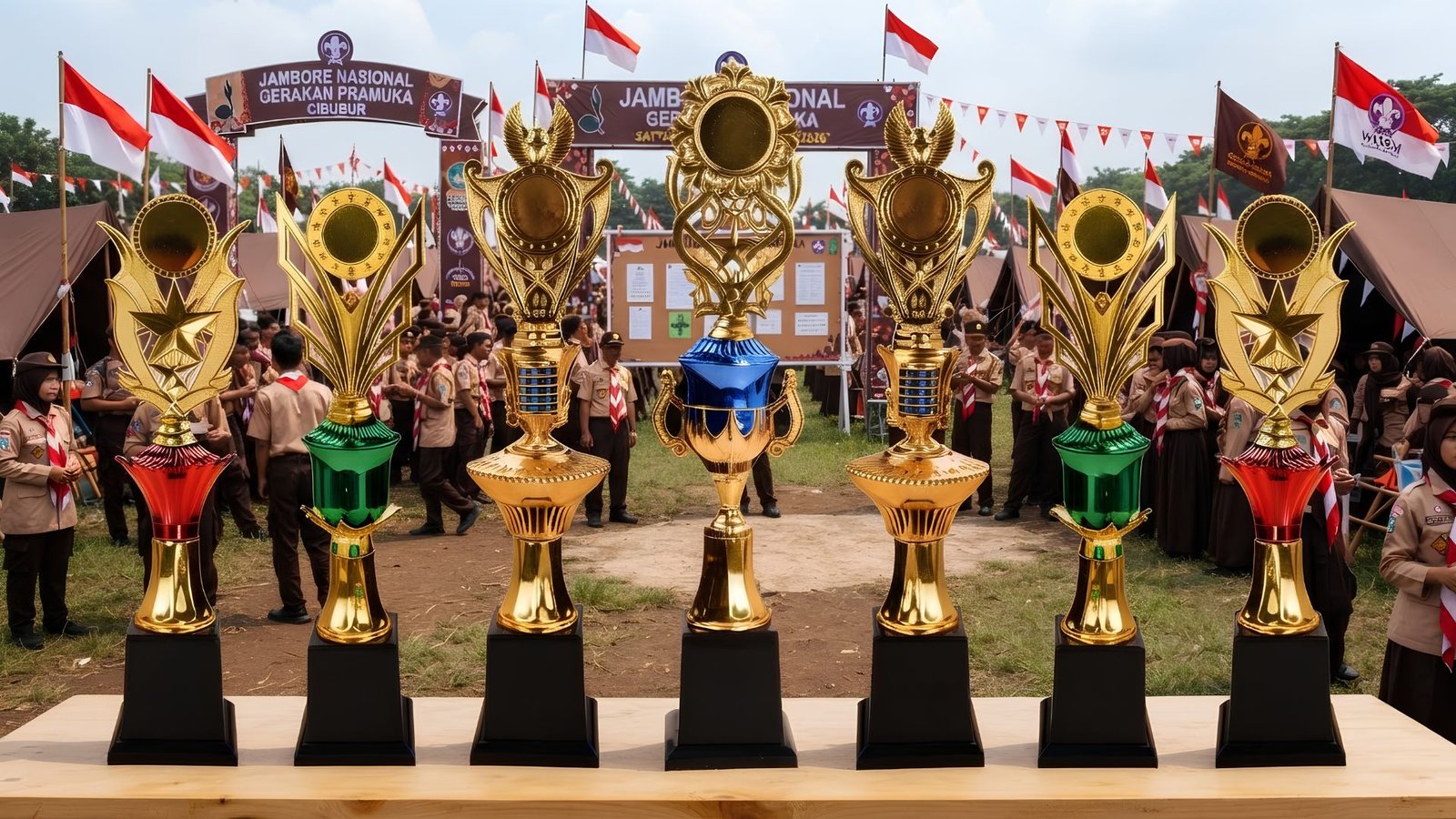 Piala Penghargaan Pramuka Terbaru 2026 di Indonesia dengan Model Figur Piala Pramuka Terlengkap